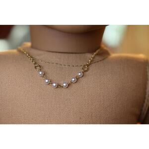 18 Inch Doll Gold Pearl Necklace